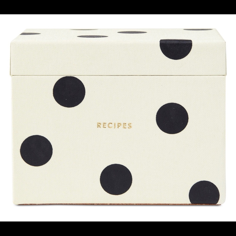 Kate Spade RECIPE BOX Deco Dot